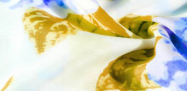 Doku desenli pamuk kumaş. Beyaz arka planda güller. Tasarımları, projeleri, duvar kağıtlarını işlemek için çok kullanışlı ve ideal. Bu kumaşla projeleriniz en iyisi olacak.