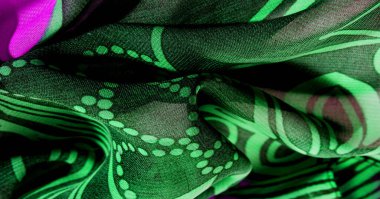 doku arka plan desen duvar kağıdı. Yeşil pembe siyah ipek kumaş deseni. Bu orta ağırlık rayon kumaş hafif renk varyasyonları ile güzel bir parlaklık vardır. Tasarımlarınıza şıklık katıyor