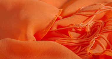 arka plan, desen, doku, Turuncu ipek kumaş parlak bir parlaklık vardır. Bu draping yumuşak kıvrımlar içine katlanır ve en çok yönlü kumaştır. Tasarımınızın güzel vurgularıyla yaratıcı olun.