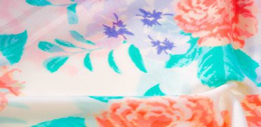 Doku desenli pamuk kumaş. Beyaz arka planda güller. Tasarımları, projeleri, duvar kağıtlarını işlemek için çok kullanışlı ve ideal. Bu kumaşla projeleriniz en iyisi olacak.