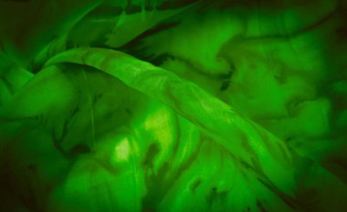 doku, arkaplan, desen, soyut baskılı yeşil ipek kumaş, zemin, bağlam, düşkün, folyo, alan