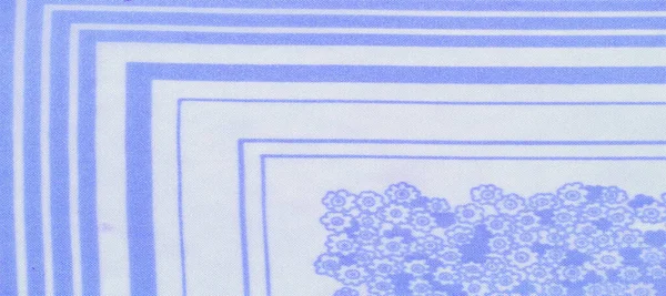 Υφή Μοτίβο Μπλε Μεταξωτό Ύφασμα Λευκό Φόντο Λουλούδια Μοτίβο Σιλουέτα — Φωτογραφία Αρχείου