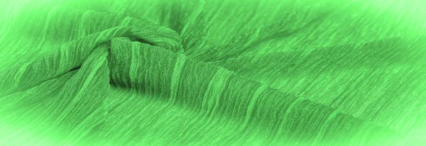 Texture Background Pattern Green Silk Fabric Small Corrugation Soil Context — Stock Photo, Image