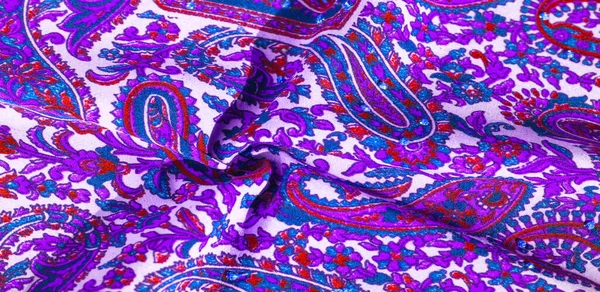 Achtergrond Textuur Patroon Paisley Stof Katoen Ontworpen Door Kaffe Fassett — Stockfoto