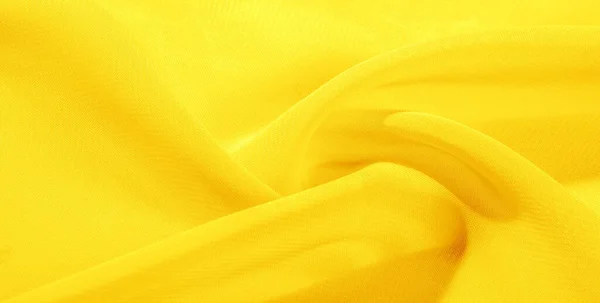 Pola Tekstur Kain Sutra Kuning Organza Sutra Ini Memiliki Tenunan — Stok Foto