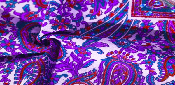 Achtergrond Textuur Patroon Paisley Stof Katoen Ontworpen Door Kaffe Fassett — Stockfoto