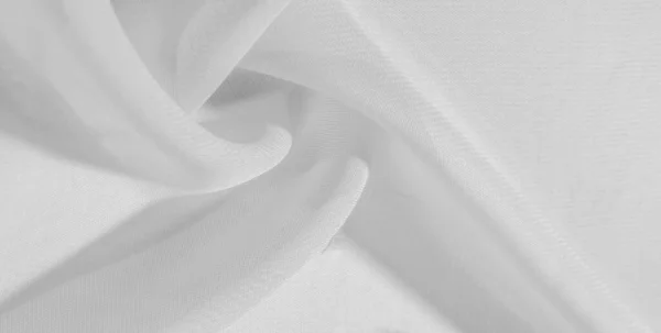 Textura Patrón Fondo Tela Seda Blanca Este Organza Seda Tiene — Foto de Stock