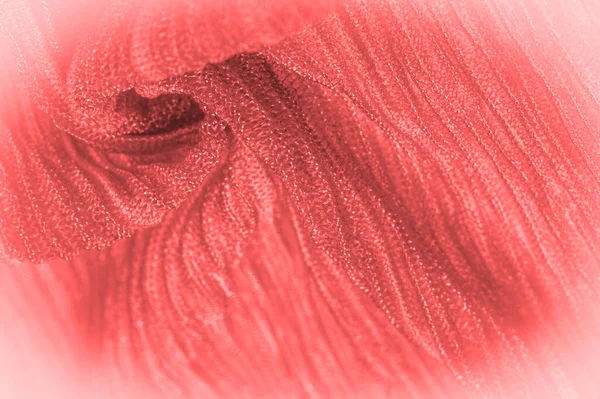 Textura Fondo Patrón Tela Seda Cereza Roja Colores Rosados Con — Foto de Stock