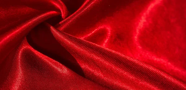 Texture Background Pattern Silk Fabric Red Color Adorable Soft Shiny — Stock Photo, Image