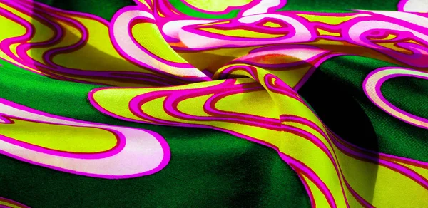 Шелковая Абстрактная Ткань Роскошная Шелковая Шифон Ткань Является Шоу Стоп — стоковое фото