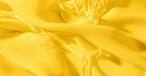 Fundo Padrão Textura Papel Parede Amarelo Tecido Seda Pálida Tem — Fotografia de Stock