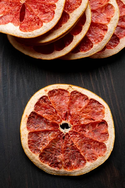 Pompelmo Vicino Citrus Paradisi Isolato Fondo Legno — Foto Stock