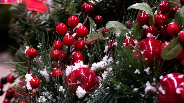 Weihnachts Oder Neujahrskomposition Weihnachtsdekoration Auf Abstraktem Hintergrund — Stockfoto