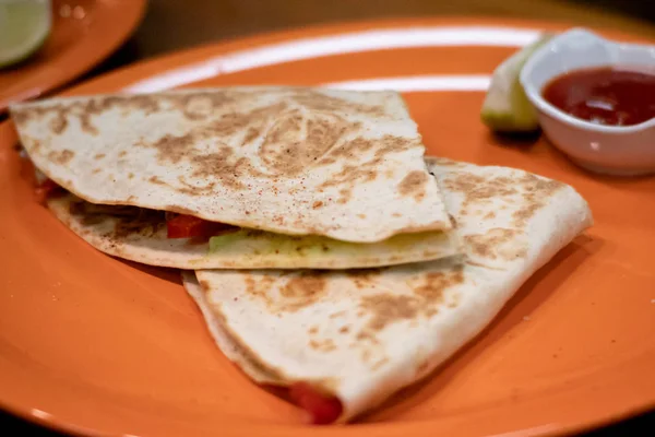 Mexikansk Mat Läckra Tacos Med Marken Nötkött — Stockfoto