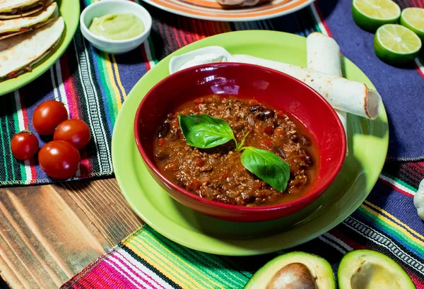 Mistura Comida Mexicana Fundo Colorido México — Fotografia de Stock