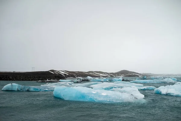 Diamantová Pláž Islandu Nebo Jokulsarlon Ledová Pláž Křišťálové Tání Ledu — Stock fotografie