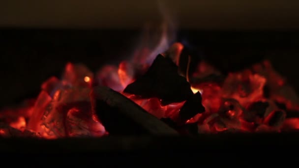 暖炉の火赤い火 — ストック動画