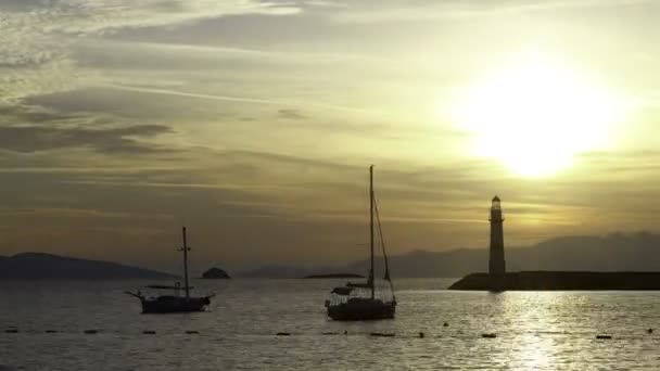 Ciudad Costera Turgutreis Espectaculares Puestas Sol Timelapse — Vídeos de Stock