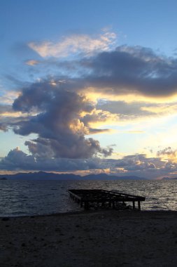 Deniz kenti Bodrum ve muhteşem gün batımları. Mugla, Türkiye