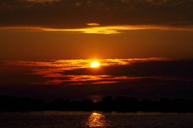 Deniz kenti Bodrum ve muhteşem gün batımları. Mugla, Türkiye