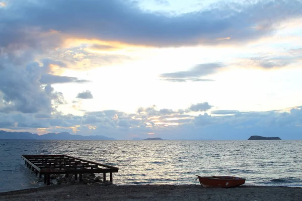 Ciudad Costera Bodrum Espectaculares Puestas Sol Mugla Turquía —  Fotos de Stock