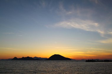 Deniz kenti Bodrum ve muhteşem gün batımları. Mugla, Türkiye