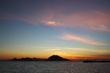 Deniz kenti Bodrum ve muhteşem gün batımları. Mugla, Türkiye