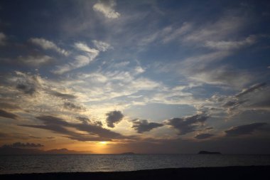 Deniz kenti Bodrum ve muhteşem gün batımları. Mugla, Türkiye