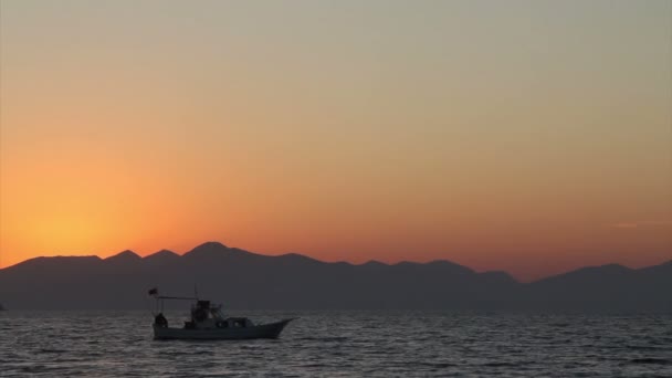 Cidade Costeira Turgutreis Pôr Sol Espetacular — Vídeo de Stock