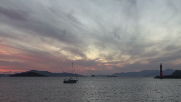 Ville Balnéaire Turgutreis Couchers Soleil Spectaculaires — Video