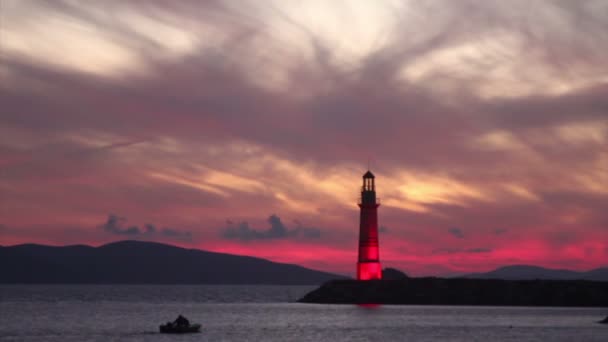 Deniz Kenti Turgutreis Muhteşem Gün Batımları — Stok video