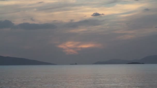 Turgutreis Meer Und Spektakuläre Sonnenuntergänge — Stockvideo