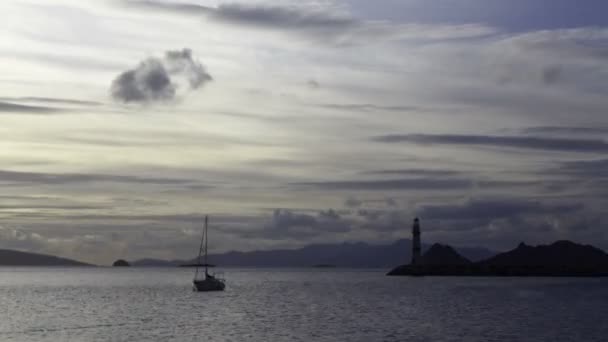 Παραθαλάσσια Πόλη Του Bodrum Και Θεαματικά Ηλιοβασιλέματα Mugla Τουρκία — Αρχείο Βίντεο