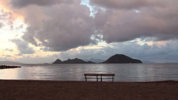 Orașul Malul Mării Turgutreis Apusuri Soare Spectaculoase — Videoclip de stoc