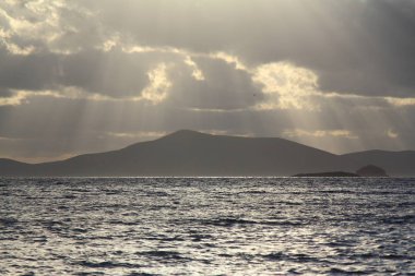 Deniz kenti Bodrum ve muhteşem gün batımları. Mugla, Türkiye