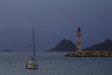 Deniz kenti Bodrum ve muhteşem gün batımları. Mugla, Türkiye
