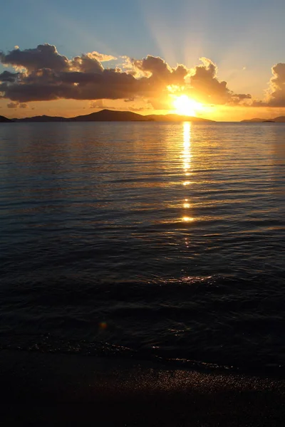 Küstenstadt Bodrum Und Spektakuläre Sonnenuntergänge Mugla Türkei — Stockfoto