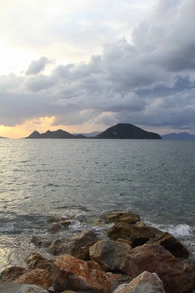 Staden Bodrum Vid Havet Och Spektakulära Solnedgångar Mugla Turkiet — Stockfoto