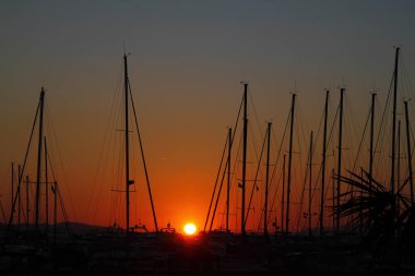 Deniz kenti Bodrum ve muhteşem gün batımları. Mugla, Türkiye