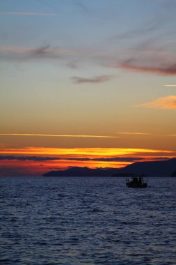 Deniz kenti Bodrum ve muhteşem gün batımları. Mugla, Türkiye