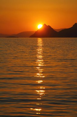 Deniz kenti Bodrum ve muhteşem gün batımları. Mugla, Türkiye