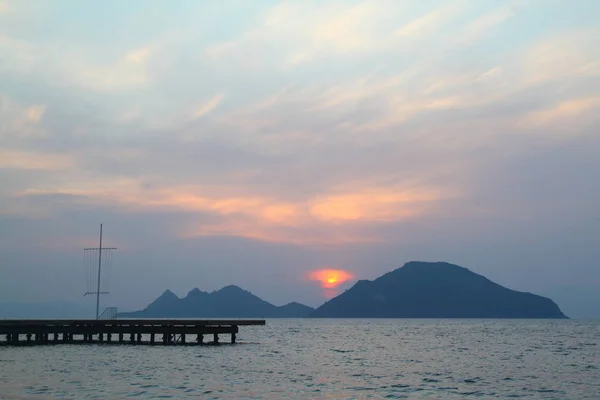 Seaside Town Bodrum Spectacular Sunsets Mugla Turkey — Stock Photo, Image