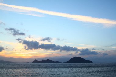 Deniz kenti Bodrum ve muhteşem gün batımları. Mugla, Türkiye