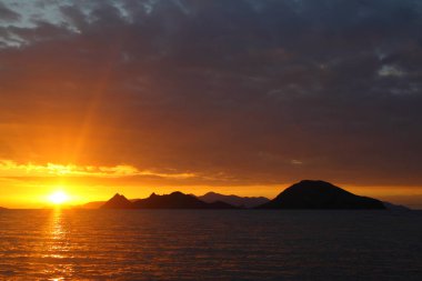 Deniz kenti Bodrum ve muhteşem gün batımları. Mugla, Türkiye