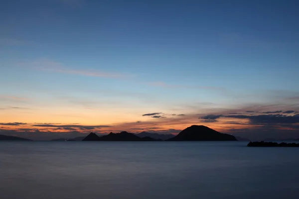 ボドルムの海辺の町と壮大な夕日 トルコのムグラ — ストック写真