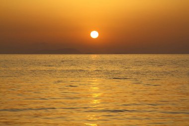 Deniz kenti Bodrum ve muhteşem gün batımları. Mugla, Türkiye