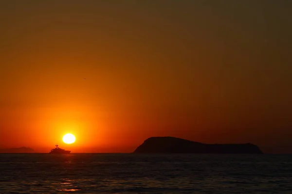 Ciudad Costera Bodrum Espectaculares Puestas Sol Mugla Turquía — Foto de Stock