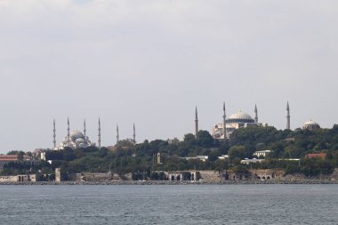 Müslüman şehir istanbul silueti ile Ramazan zamanı