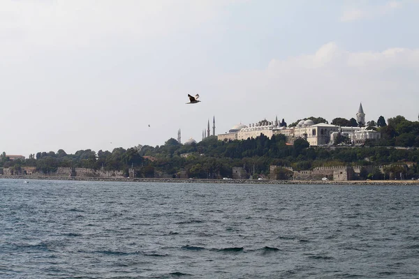 Ramadan Tijd Met Islamitische Stad Istanbul Silhouet — Stockfoto