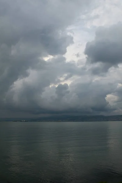 Cielo Azul Con Nubes Primer Plano Cielo Azul Fondo Cielo —  Fotos de Stock